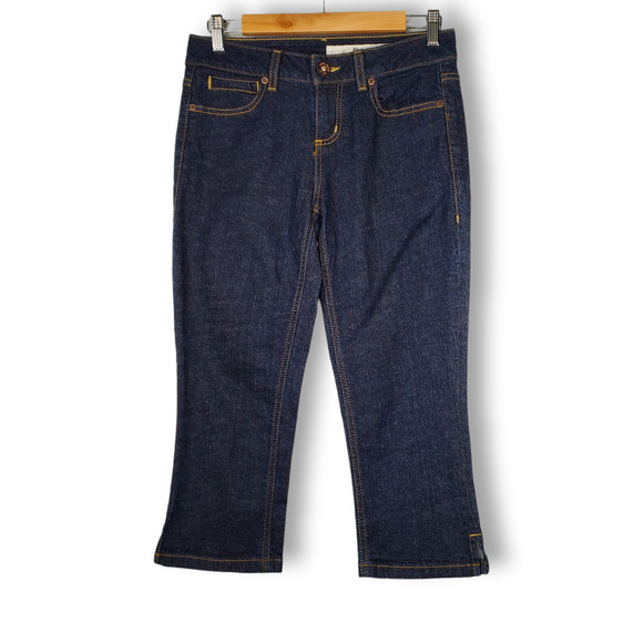 DKNY Jeans Dark Wash Cropped Soho Capri Blue Jeans Size 4 - Picture 1 of 10